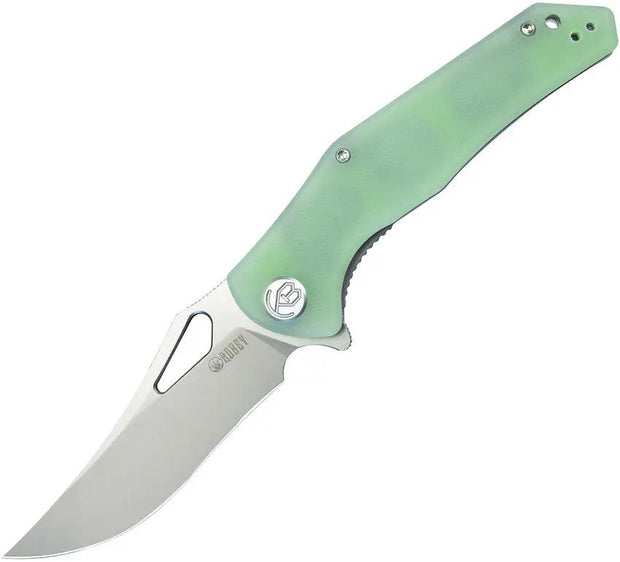 Kubey Phemius Linerlock Jade KU149D - Jade G10 Handle and 14C28N Sandvik Blade Extended Tang by Kubey