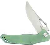 Kubey Phemius Linerlock Jade KU149D - Jade G10 Handle and 14C28N Sandvik Blade Extended Tang by Kubey