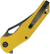 Kubey Phemius Linerlock Yellow KU149E - 14C28N Sandvik Stainless Blade Yellow G10 Handle Extended Tang by Kubey
