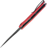 Kubey Phemius Linerlock Red KU149F Red G10 Handle With 14C28N Sandvik Blade And Extended Tang by Kubey