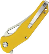 Kubey Phemius Linerlock - Yellow G10 Handle And 14C28N Sandvik Stainless Blade With Extended Tang by Kubey