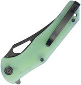 Kubey Phemius Linerlock Jade KU149H Jade G10 Handle With 14C28N Sandvik Black Stonewash Blade And Extended Tang by Kubey