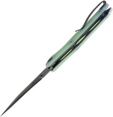Kubey Phemius Linerlock Jade KU149H Jade G10 Handle With 14C28N Sandvik Black Stonewash Blade And Extended Tang by Kubey