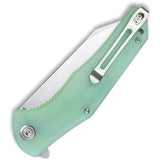 Kubey Flash Linerlock Jade KU158I - D2 Tool Steel Blade With Stonewash Finish And Jade G10 Handle by Kubey