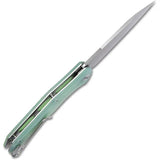 Kubey Flash Linerlock Jade KU158I - D2 Tool Steel Blade With Stonewash Finish And Jade G10 Handle by Kubey