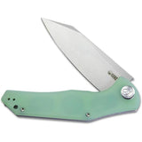 Kubey Flash Linerlock Jade KU158I - D2 Tool Steel Blade With Stonewash Finish And Jade G10 Handle by Kubey