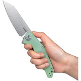Kubey Flash Linerlock Jade KU158I - D2 Tool Steel Blade With Stonewash Finish And Jade G10 Handle by Kubey