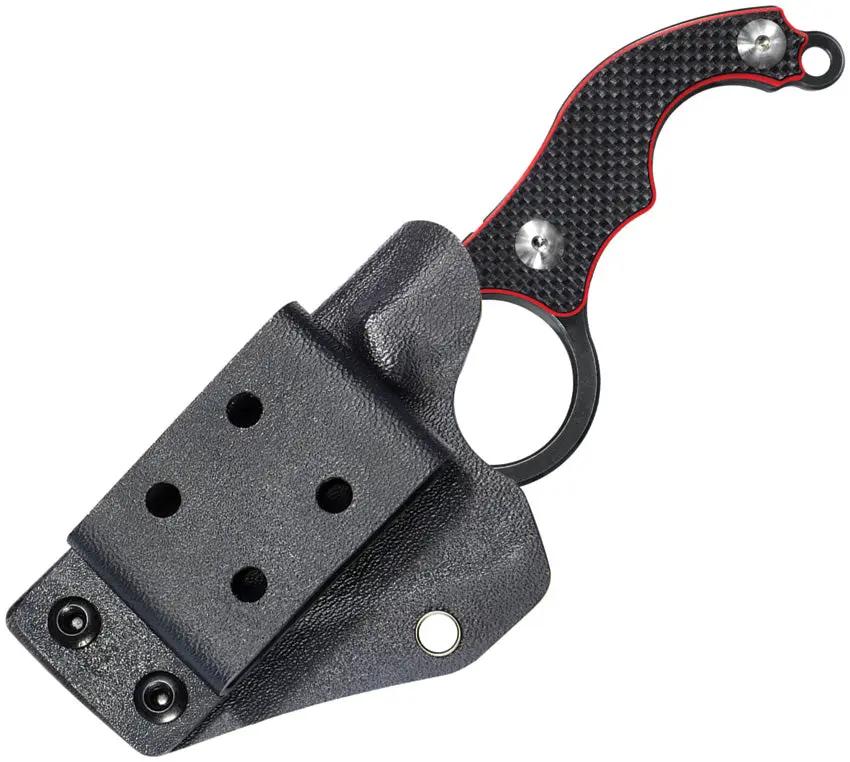 Kubey Hippocam EDC Fixed Blade KU166A - 6.13in Overall, D2 Tool Steel Blade With Stonewash Satin Finish, Full Tang by Kubey