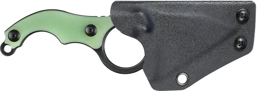 Kubey Hippocam EDC Fixed Blade KU166B - Durable D2 Tool Steel Blade With Jade G10 Handle And Full Tang by Kubey
