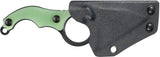 Kubey Hippocam EDC Fixed Blade KU166B - Durable D2 Tool Steel Blade With Jade G10 Handle And Full Tang by Kubey