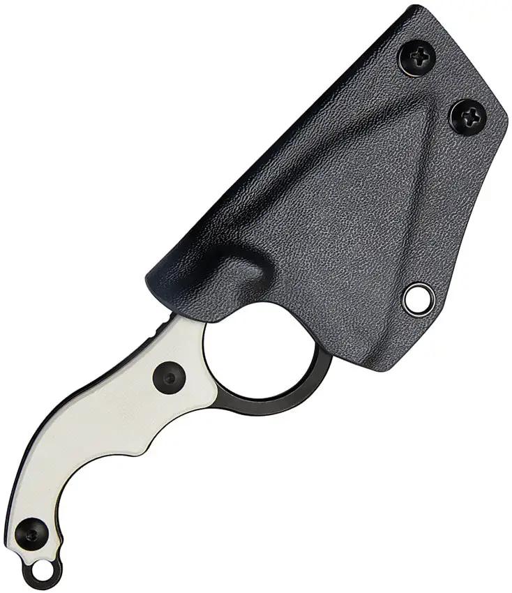 Kubey Hippocam EDC Fixed Blade KU166C - D2 Tool Steel Full Tang With Ivory G10 Handle by Kubey