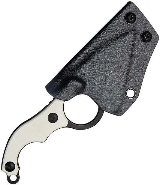 Kubey Hippocam EDC Fixed Blade KU166C - D2 Tool Steel Full Tang With Ivory G10 Handle by Kubey