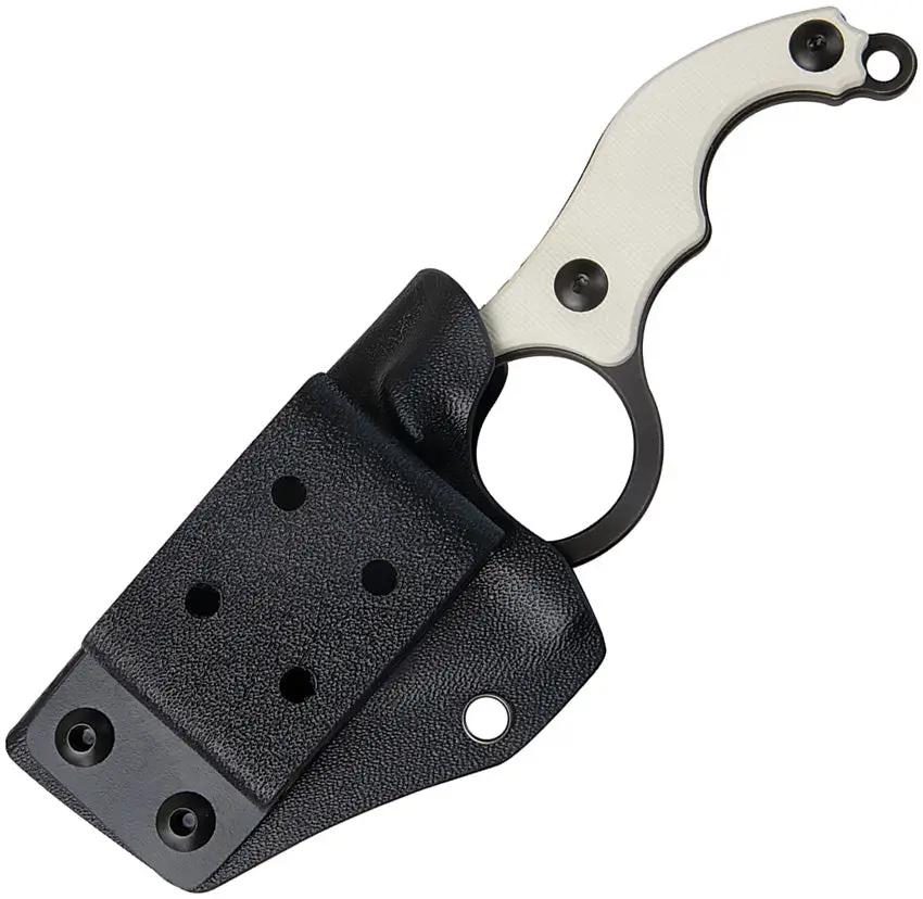 Kubey Hippocam EDC Fixed Blade KU166C - D2 Tool Steel Full Tang With Ivory G10 Handle by Kubey