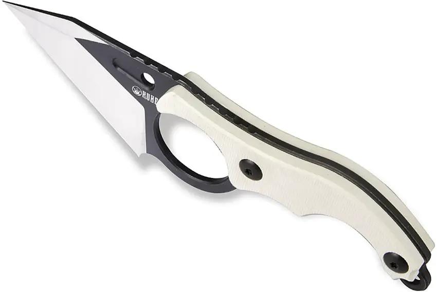 Kubey Hippocam EDC Fixed Blade KU166C - D2 Tool Steel Full Tang With Ivory G10 Handle by Kubey