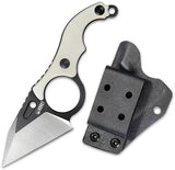 Kubey Hippocam EDC Fixed Blade KU166C - D2 Tool Steel Full Tang With Ivory G10 Handle by Kubey
