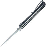 Kubey Hound Crossbar Lock Knife Black KU172A - 4.5 Inch Closed, 3.5 Inch Stonewash 14C28N Blade, Black G10 Handle by Kubey