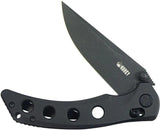 Kubey Hound Crossbar Lock Knife KU172B - Black G10 Handle With 14C28N Sandvik Stainless Blade, Stonewash Finish by Kubey