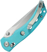 Kubey Hound Crossbar Lock Tiffany KU172C - Tiffany Blue G10 Handle And Sandvik 14C28N Stainless Blade 4.5 Inch Closed by Kubey