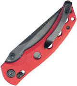 Kubey Hound Crossbar Lock Knife - Red G10 Handle With 3.5 Inch Blade And Thumb Stud by Kubey