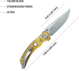 Kubey Hound Crossbar Lock Ultem KU172F - Ultem Handle 14C28N Sandvik Stainless Blade Pocket Clip by Kubey