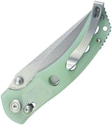 Kubey Hound Crossbar Lock Jade KU172G - Jade G10 Handle With 3.5 Inch Stonewash 14C28N Blade by Kubey