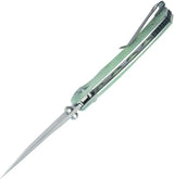 Kubey Hound Crossbar Lock Jade KU172G - Jade G10 Handle With 3.5 Inch Stonewash 14C28N Blade by Kubey