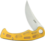 Kubey Scimitar Linerlock Ultem KU173G - 14C28N Sandvik Stainless Blade With Ultem Handle And Extended Tang Pocket Clip by Kubey