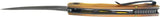 Kubey Scimitar Linerlock Ultem KU173H - Ultem Handle, Extended Tang, 3.5in Black Stonewashed 14C28N Blade by Kubey