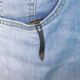 Kubey Scimitar Linerlock Ultem KU173H - Ultem Handle, Extended Tang, 3.5in Black Stonewashed 14C28N Blade by Kubey