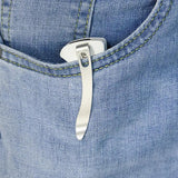 Kubey Scimitar Linerlock White KU173I - Stonewash 14C28N Blade White G10 Handle by Kubey