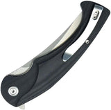 Kubey Scimitar Linerlock Knife - 3.5 Inch 14C28N Sandvik Stainless Blade With Black G10 Handle by Kubey