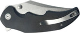 Kubey Ceto Camp Linerlock Black KU181A - Durable 14C28N Sandvik Clip Point Blade With Black G10 Handle And Pocket Clip by Kubey