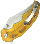 Kubey Ceto Camp Linerlock Ultem KU181C - Ultem Handle With 14C28N Sandvik Clip Point Blade And Pocket Clip by Kubey