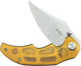 Kubey Ceto Camp Linerlock Ultem KU181C - Ultem Handle With 14C28N Sandvik Clip Point Blade And Pocket Clip by Kubey