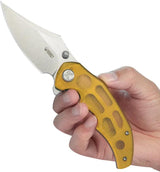 Kubey Ceto Camp Linerlock Ultem KU181C - Ultem Handle With 14C28N Sandvik Clip Point Blade And Pocket Clip by Kubey