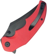 Kubey Ceto Camp Linerlock Red G10 KU181E - 3.5 Inch Clip Point Blade in 14C28N Sandvik Steel by Kubey