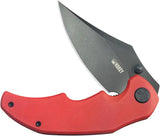 Kubey Ceto Camp Linerlock Red G10 KU181E - 3.5 Inch Clip Point Blade in 14C28N Sandvik Steel by Kubey