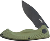 Kubey Timberwolf Linerlock OD KU208J - Durable 3.5in 14C28N Sandvik Blade OD Green G10 Handle Extended Tang by Kubey