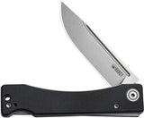 Kubey Akino Lockback KU2102A - Bead Blast 14C28N Sandvik Stainless Blade Black G10 Handle Lanyard Hole Pocket Clip by Kubey