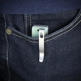 Kubey Akino Lockback Knife - Jade G10 Handle And 3-Inch Bead Blast 14C28N Blade, Lanyard Hole And Pocket Clip by Kubey