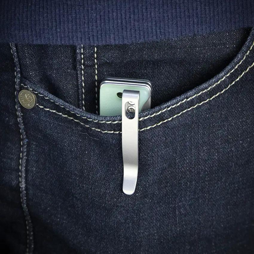 Kubey Akino Lockback Knife - Jade G10 Handle And 3-Inch Bead Blast 14C28N Blade, Lanyard Hole And Pocket Clip by Kubey