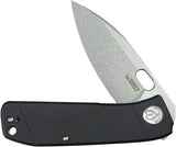 Kubey Hyde Linerlock Knife - Compact 3 Inch Blade With 14C28N Sandvik Stainless Steel And Black G10 Handle by Kubey