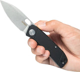 Kubey Hyde Linerlock Knife - Compact 3 Inch Blade With 14C28N Sandvik Stainless Steel And Black G10 Handle by Kubey
