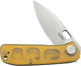 Kubey Hyde Linerlock Ultem KU2104I - 14C28N Sandvik Stainless Blade With Ultem Handle Thumb Pull And Pocket Clip by Kubey