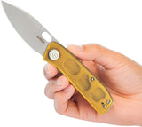 Kubey Hyde Linerlock Ultem KU2104I - 14C28N Sandvik Stainless Blade With Ultem Handle Thumb Pull And Pocket Clip by Kubey