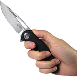 Kubey Dugu Linerlock Knife - Black G10 Handle With 3-Inch 14C28N Stainless Blade by Kubey