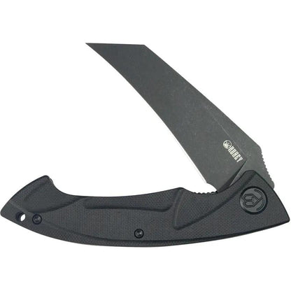 Kubey Anteater Linerlock Knife - Blackwash 14C28N Blade With Black G10 Handle Everyday Carry by Kubey