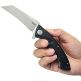 Kubey Anteater Nest Linerlock Black KU212I - Bead Blast Finish 3.5 Inch 14C28N Sandvik Stainless Blade With G10 Handle by Kubey