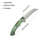 Kubey Anteater Nest Linerlock Camo KU212J - Bead Blast 14C28N Stainless Blade And Digital Camo G10 Handle by Kubey