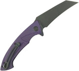 Kubey Anteater Nest Liner Lock Purple KU212M - 3.5in BlackWash 14C28N Blade With Purple G10 Handle by Kubey